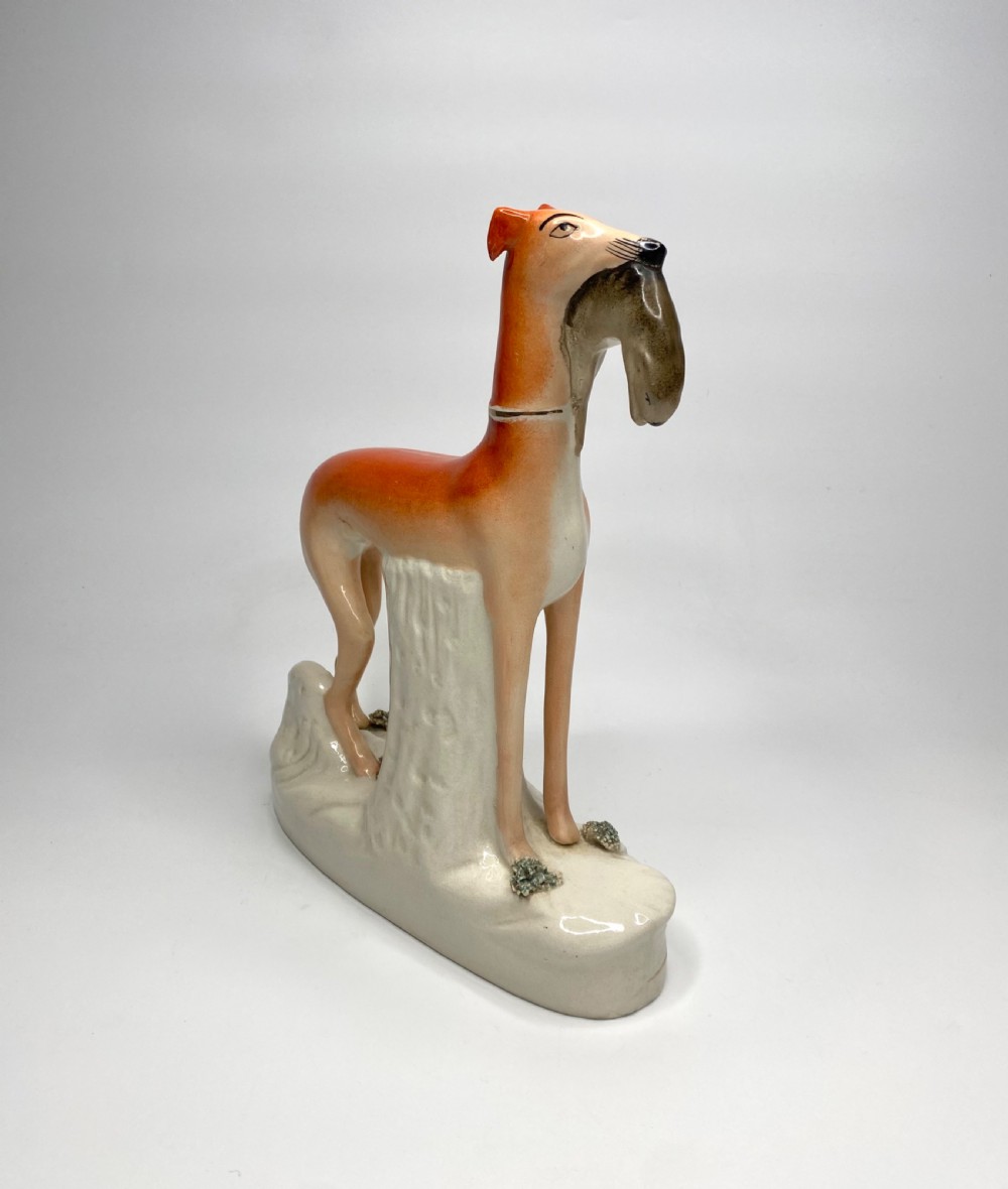 Staffordshire pottery Greyhounds, c. 1860. View XI