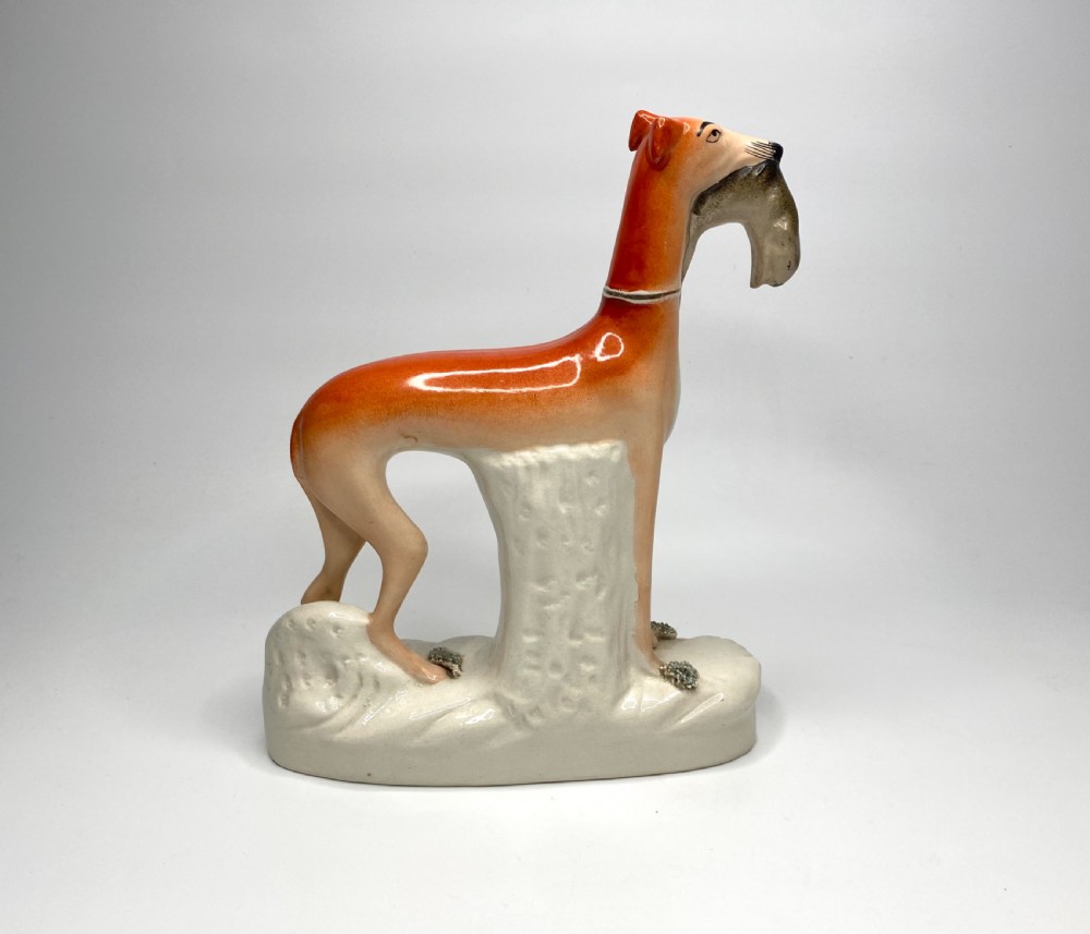 Staffordshire pottery Greyhounds, c. 1860. View XII