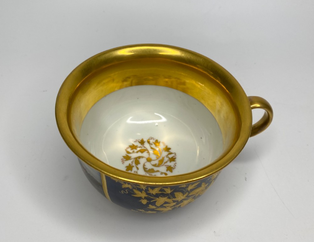 Meissen topographical cup and saucer, Dresden, c. 1835. View VII