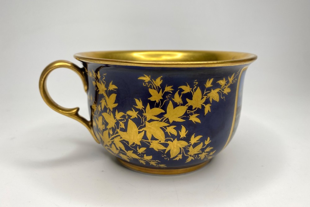 Meissen topographical cup and saucer, Dresden, c. 1835. View XIV