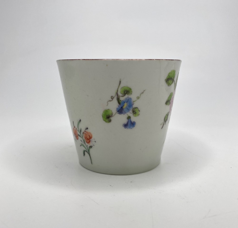 Chelsea porcelain conical cup & saucer, c. 1755. View VIII