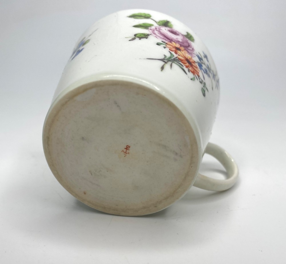 Chelsea porcelain conical cup & saucer, c. 1755. View XV
