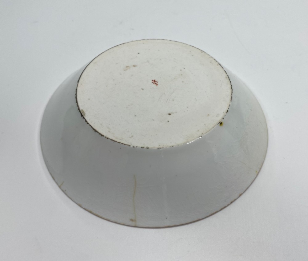Chelsea porcelain conical cup & saucer, c. 1755. View XVII