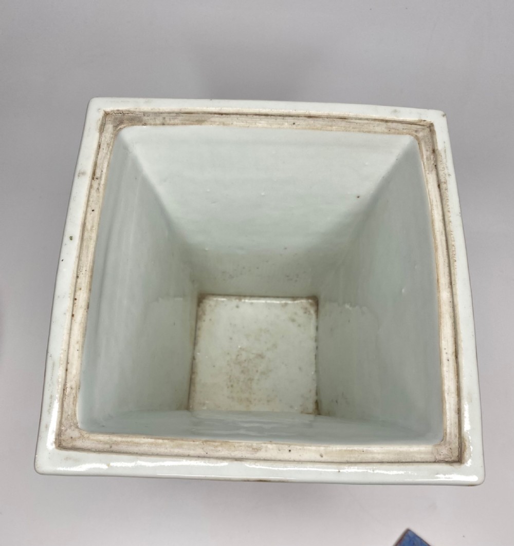 Chinese porcelain bough pot & cover, c. 1840. Qing Dynasty. View XIII
