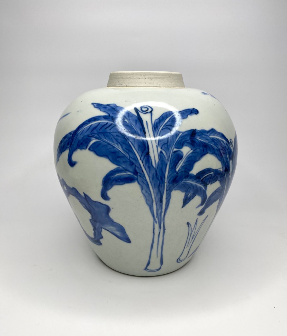 Chinese porcelain jar, Kylin, Shunzhi Period, Transitional, c. 1650. View II