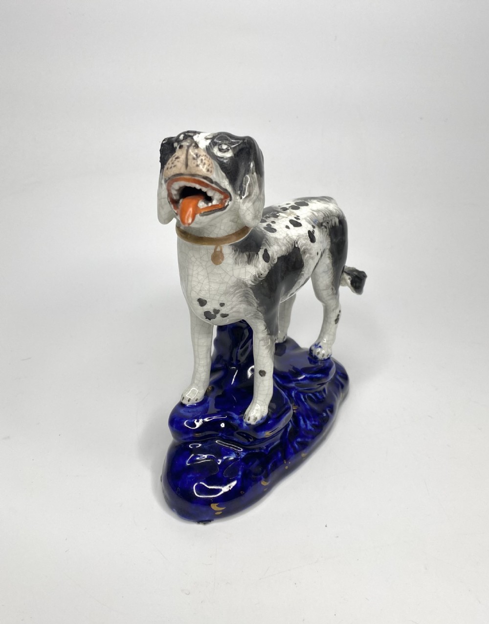 Staffordshire pottery Newfoundland, c. 1850. Rare large size. View II