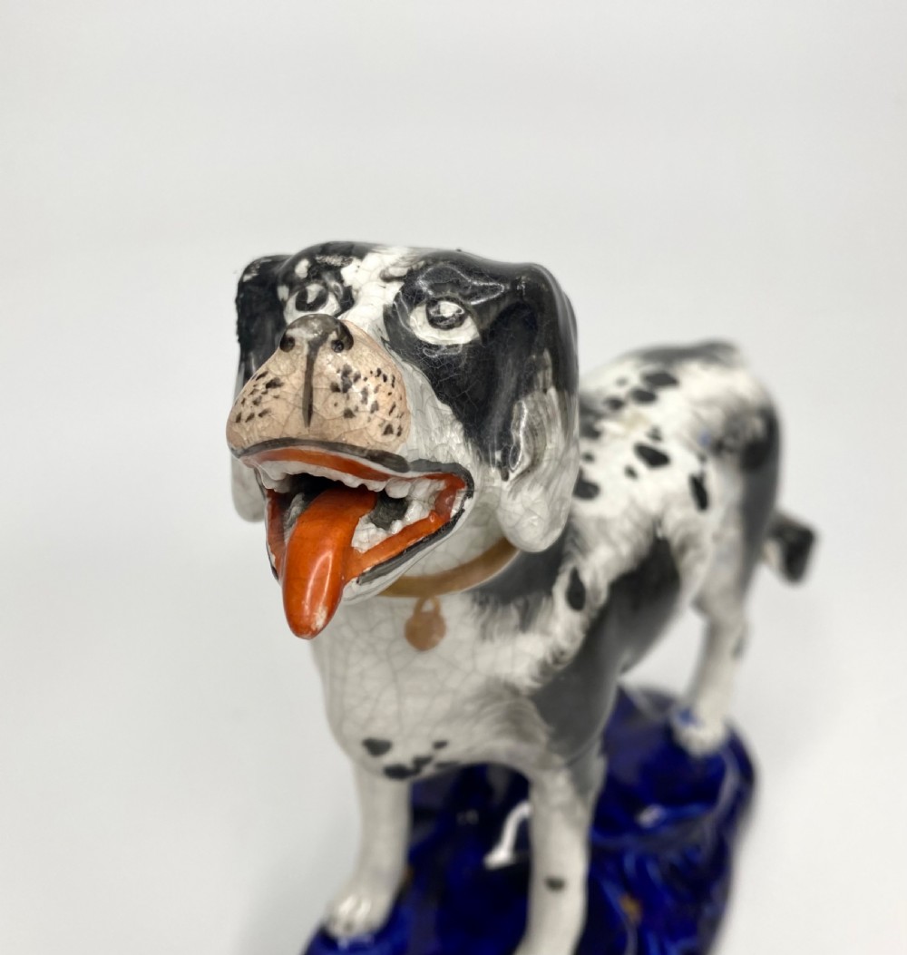 Staffordshire pottery Newfoundland, c. 1850. Rare large size. View III