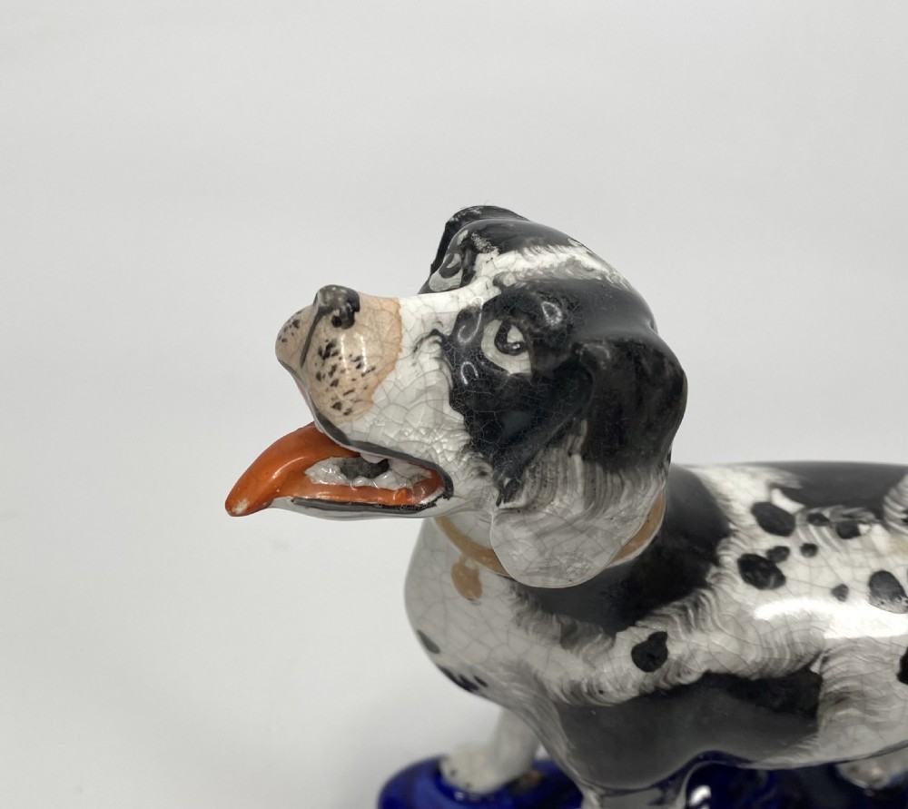 Staffordshire pottery Newfoundland, c. 1850. Rare large size. View IX