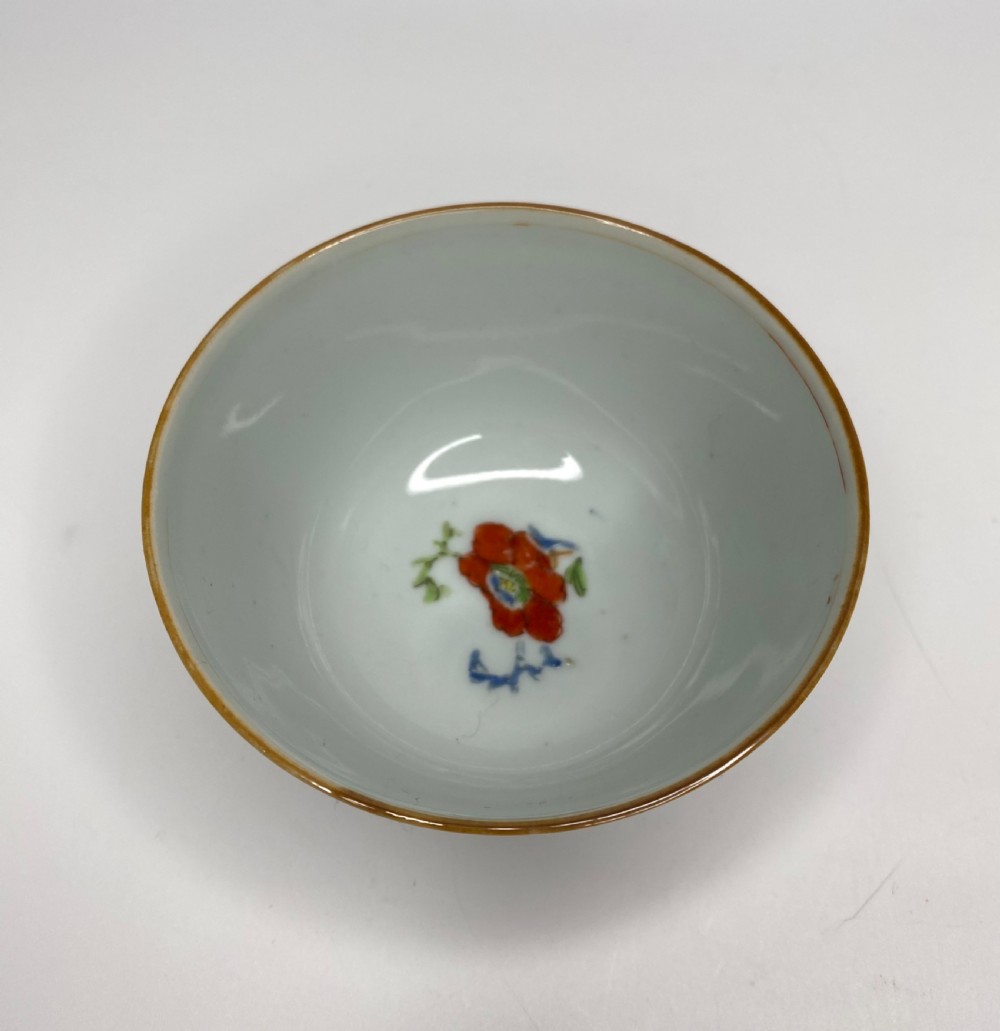 Chinese porcelain Madame de Pompadour teabowl & saucer, c. 1745, Qianlong. View XVI