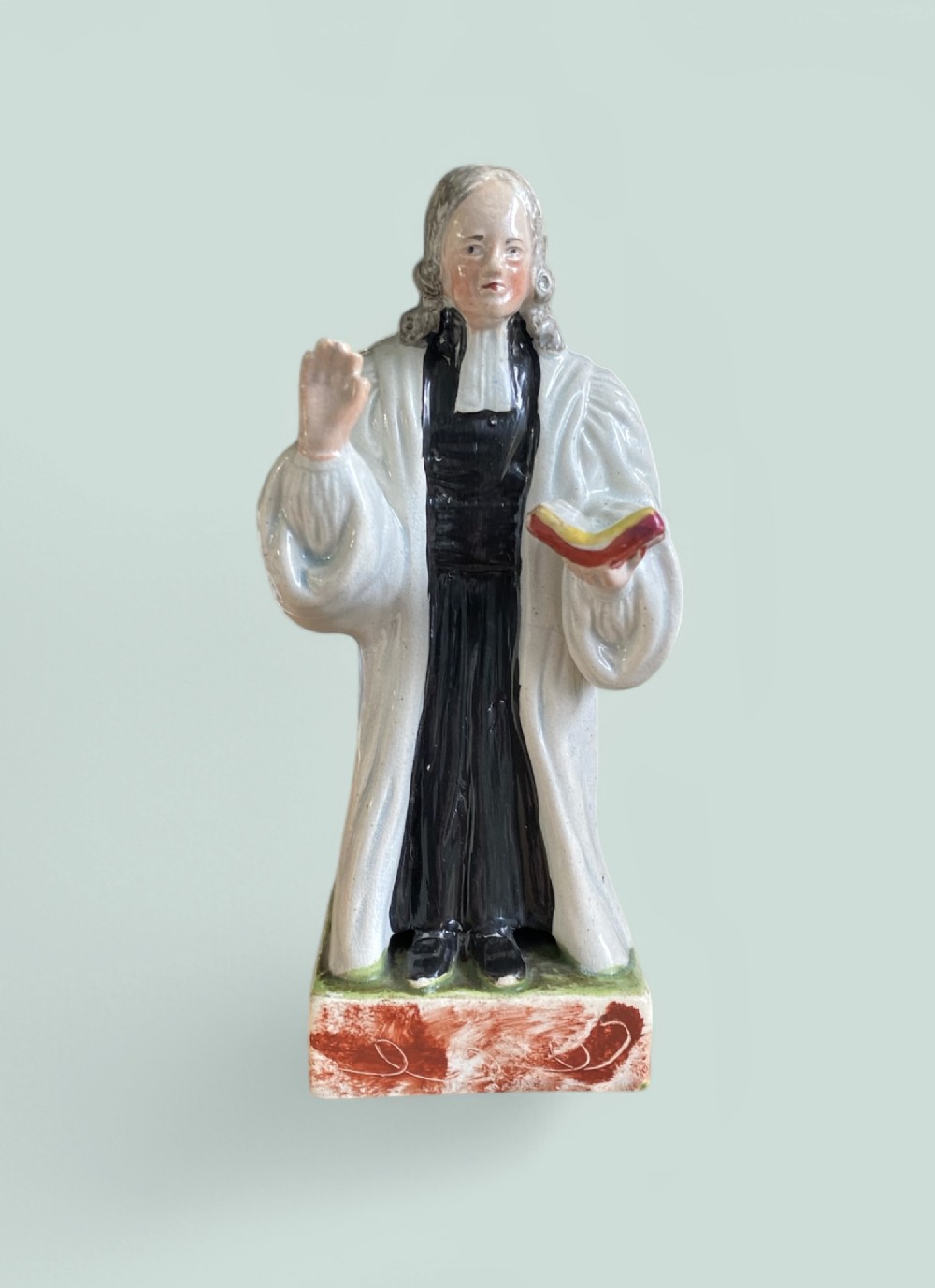 Staffordshire pottery figure, John Wesley, c. 1830.