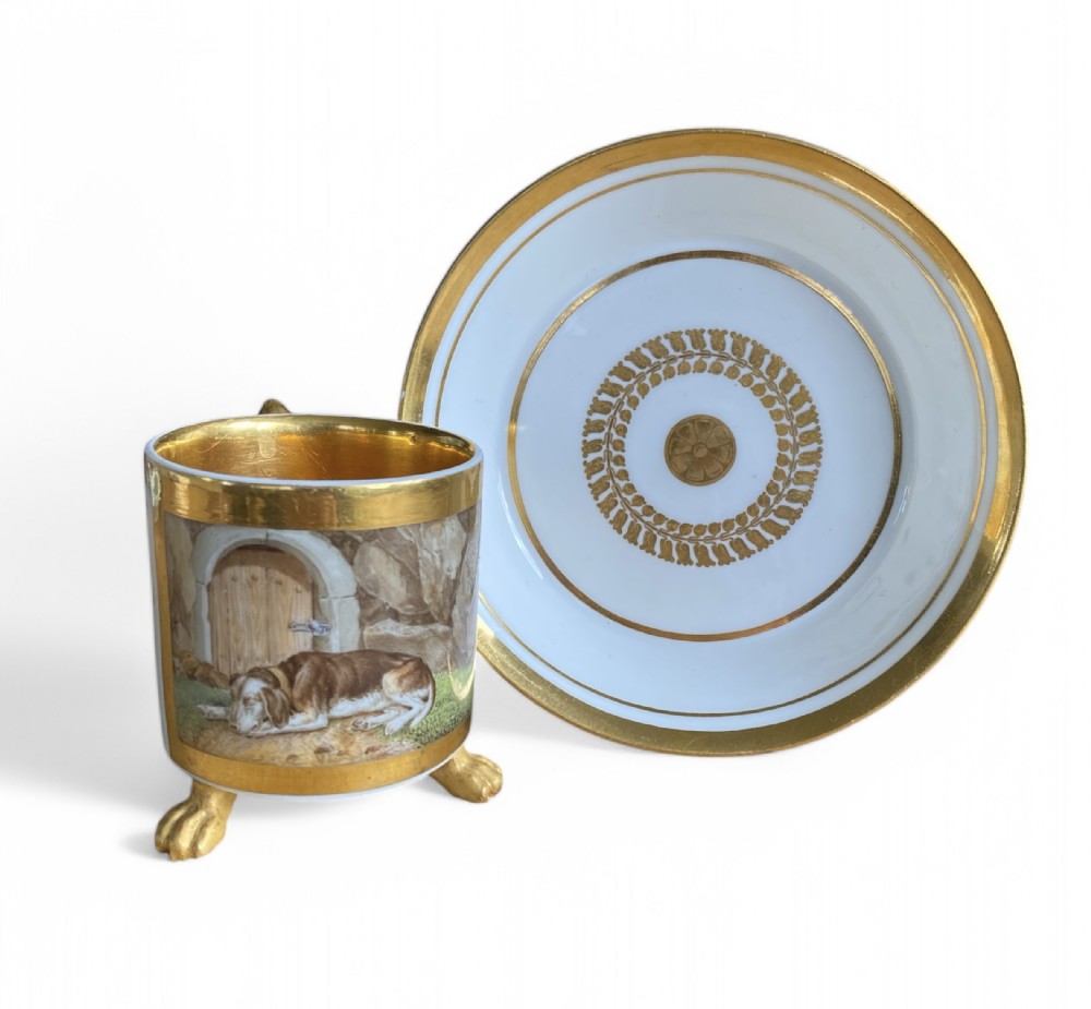 Meissen porcelain cabinet cup and saucer, c. 1840.