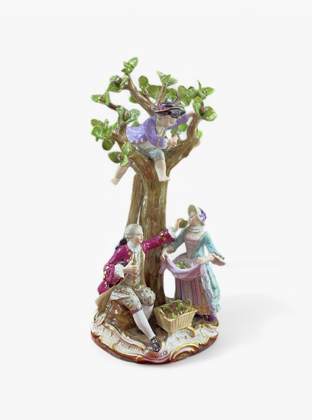 Meissen porcelain group Apple Pickers, c. 1880.