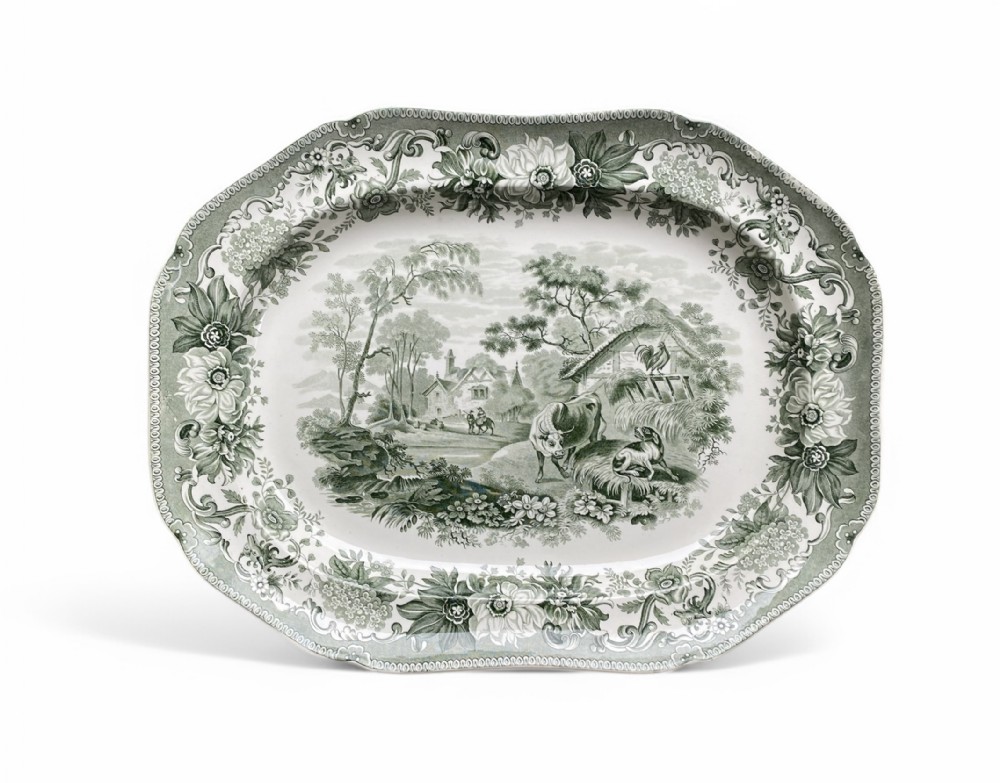 Copeland & Garrett Spode Aesops Fables platter, c. 1835.