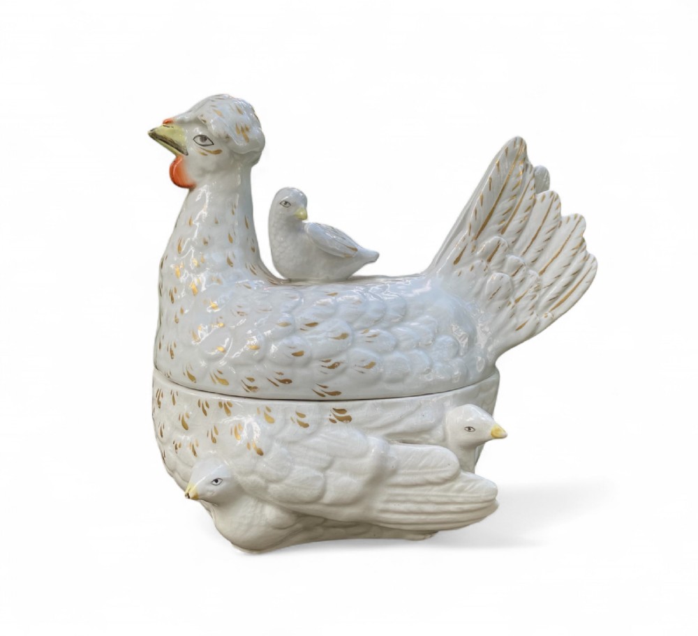 Staffordshire hen tureen, Thomas Parr, c. 1860.