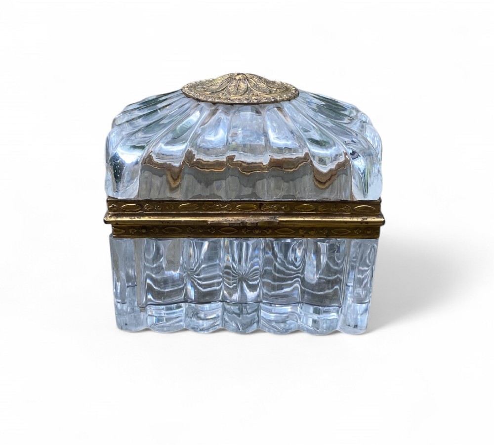 French cut glass & gilt bronze casket, c. 1860.