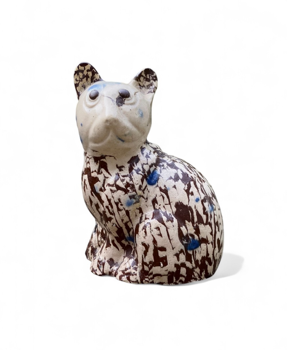 Staffordshire saltglazed cat, c. 1750.