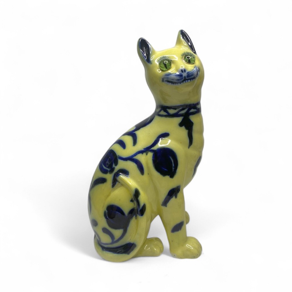 French faience Galle style cat, c. 1900.