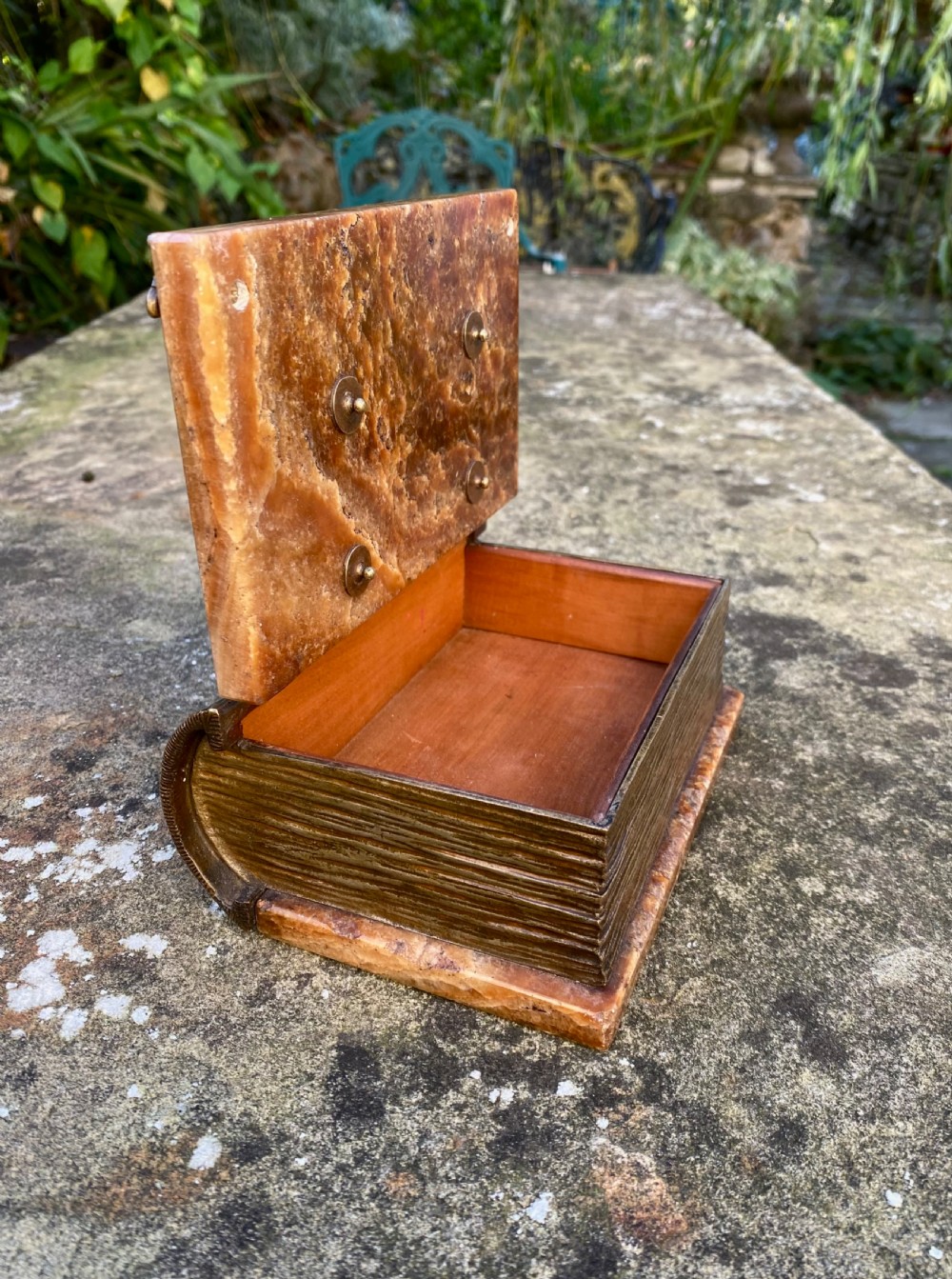 French bronze & agate cigar box, c. 1910. View XI