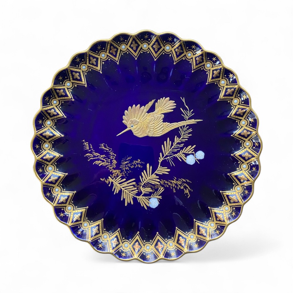 Copeland Spode plate Hoopoe, c. 1880.