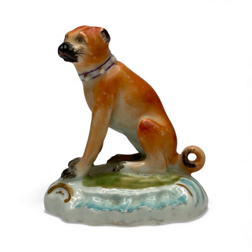 Derby porcelain Pug Dog, c. 1770.