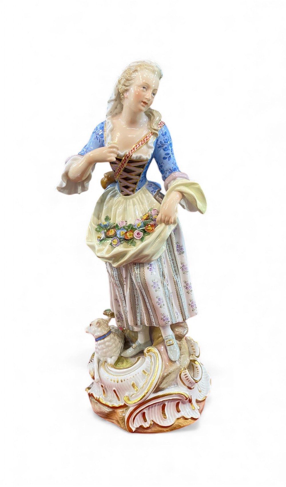 Meissen porcelain Shepherdess, c. 1880.
