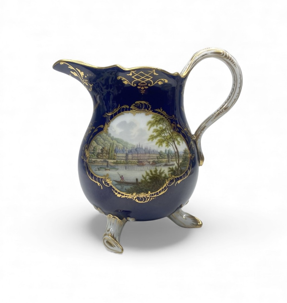 Meissen topographical cream jug, Pillnitz Castle, c. 1880.