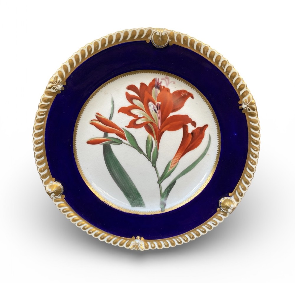 Chamberlains Worcester dish, Superb Corn Flag, c. 1830.