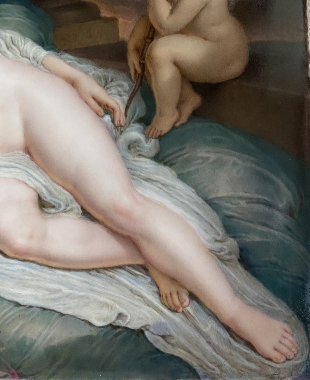 KPM Berlin plaque Venus and Cupid, c. 1870. View VIII