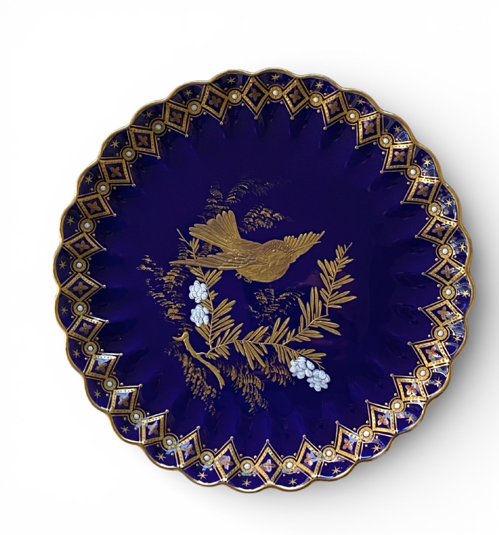Copeland Spode plate, Hummingbird, C.B.Brough, c. 1880.