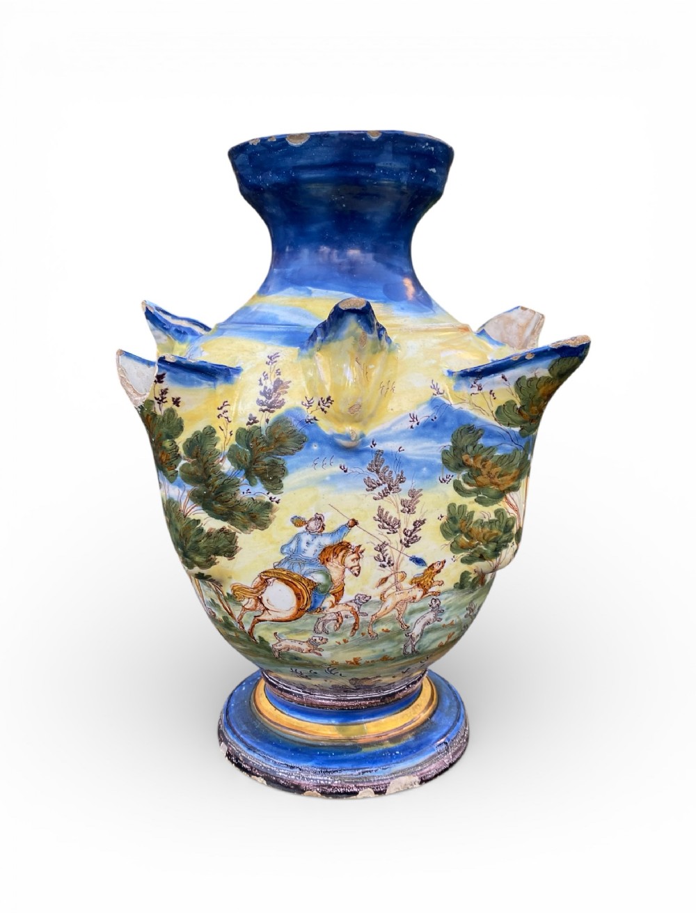 Talavera de la Reina tulipiere, Spain, c. 1660.