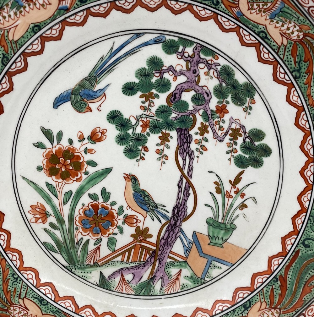 Derby porcelain famille verte dish, c. 1790. View III
