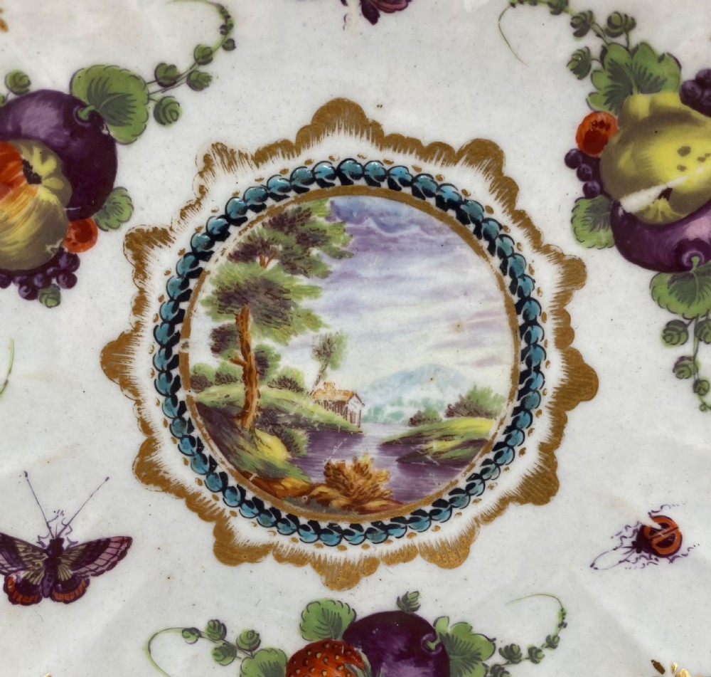 Worcester porcelain saucer, Dalhousie pattern, c. 1780. View II