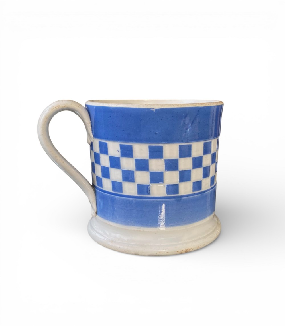 Staffordshire pearlware banded mug, c. 1830.