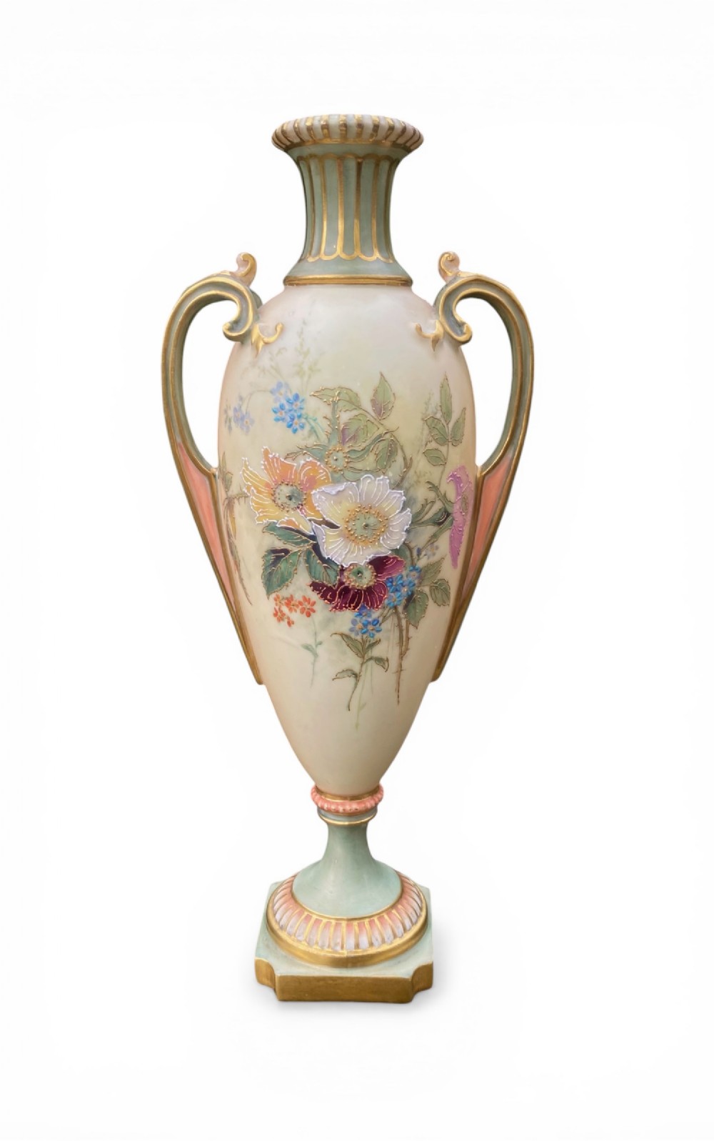 Royal Worcester porcelain vase, c. 1900.