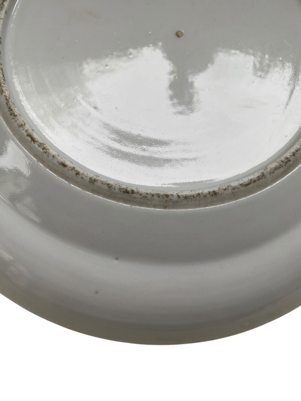 Pair Chinese porcelain plates, c. 1840, Qing Dynasty. View X