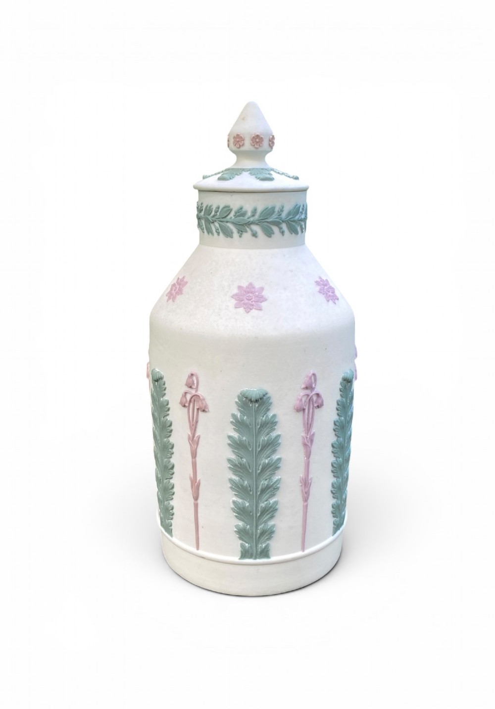 Wedgwood three colour jar & cover, c. 1850. View IV