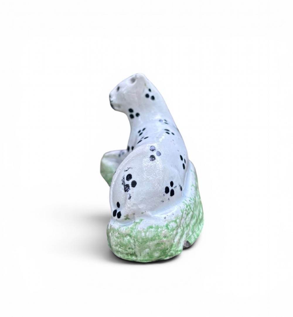 Staffordshire pottery Snow Leopard, c. 1810. View II
