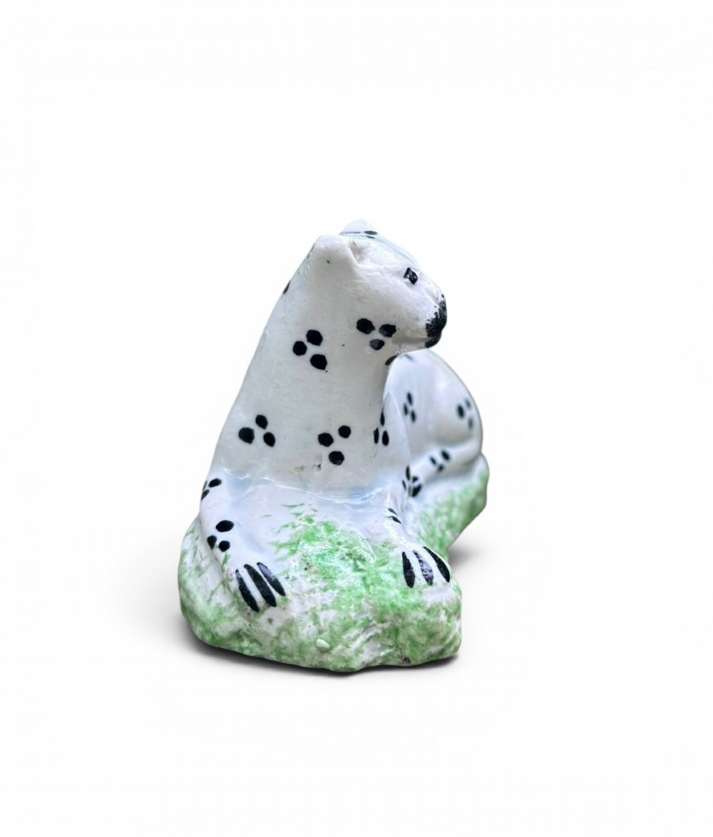 Staffordshire pottery Snow Leopard, c. 1810. View III