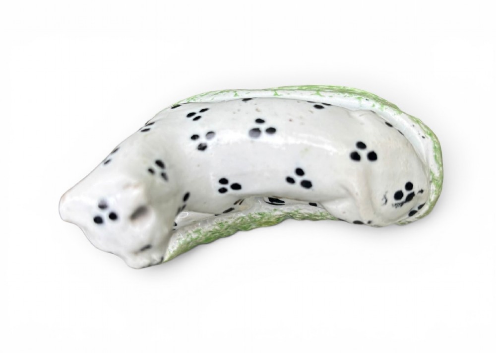 Staffordshire pottery Snow Leopard, c. 1810. View V