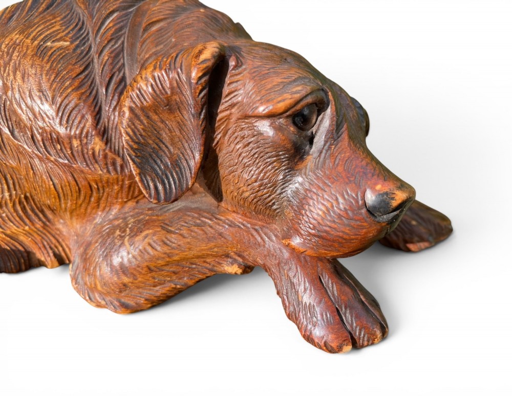 Black Forest carved St Bernard, c. 1900. View VI