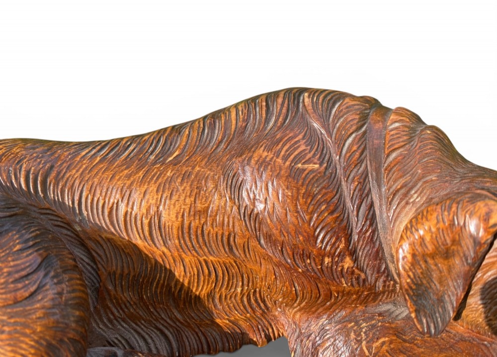 Black Forest carved St Bernard, c. 1900. View VII