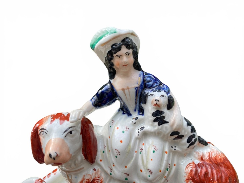 Staffordshire pottery Irish Setters and Royal Children, c. 1850. View VI