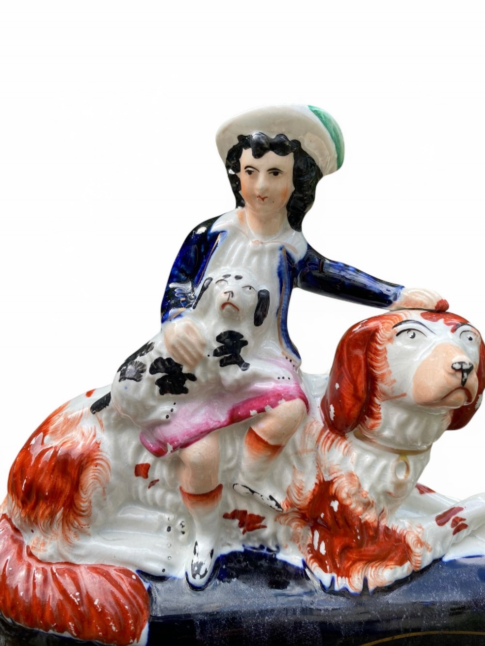 Staffordshire pottery Irish Setters and Royal Children, c. 1850. View IX