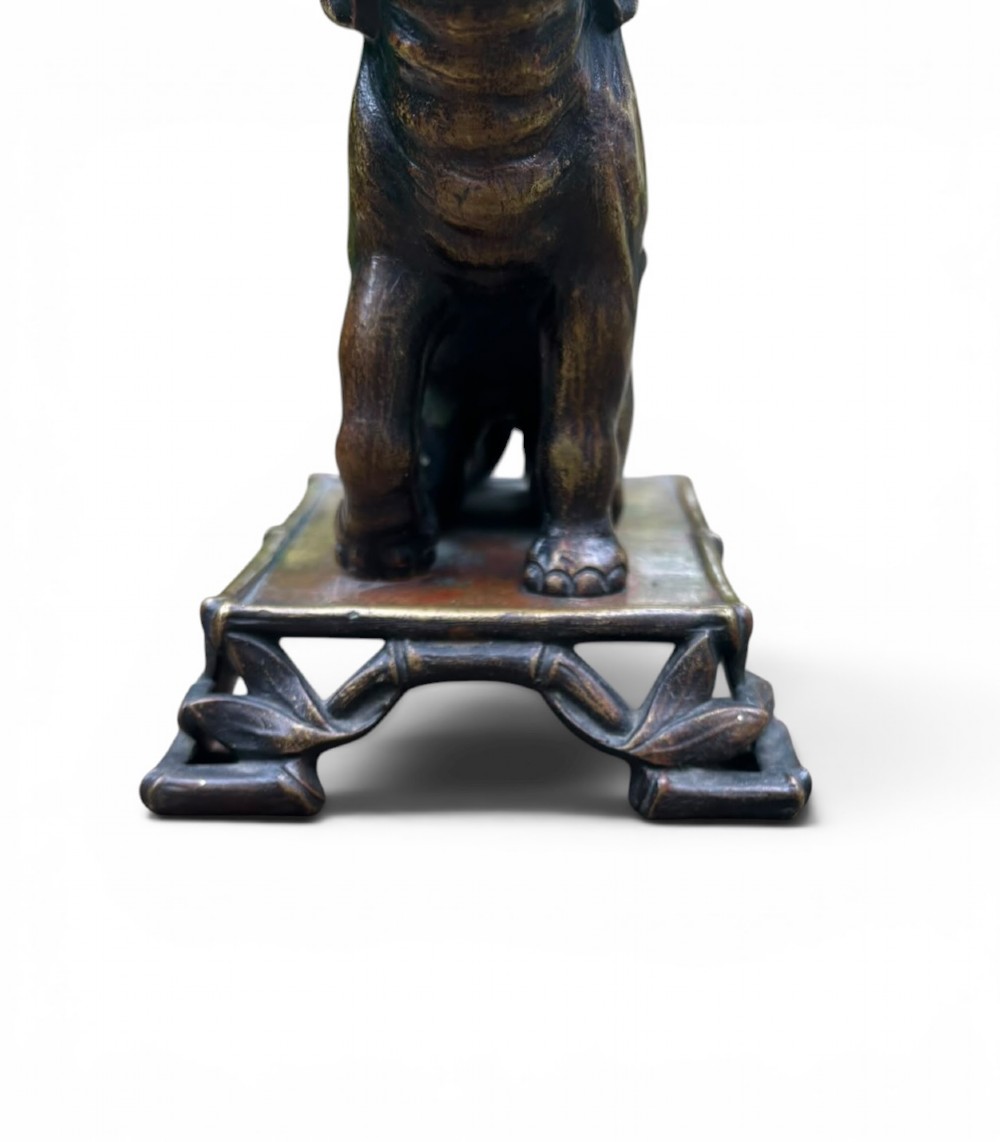 French bronze elephant candelabrum, c. 1870. View IV