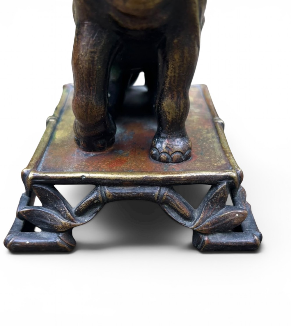 French bronze elephant candelabrum, c. 1870. View IX