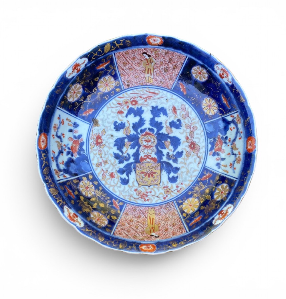 Imari porcelain charger, Arita, Japan, c. 1700.