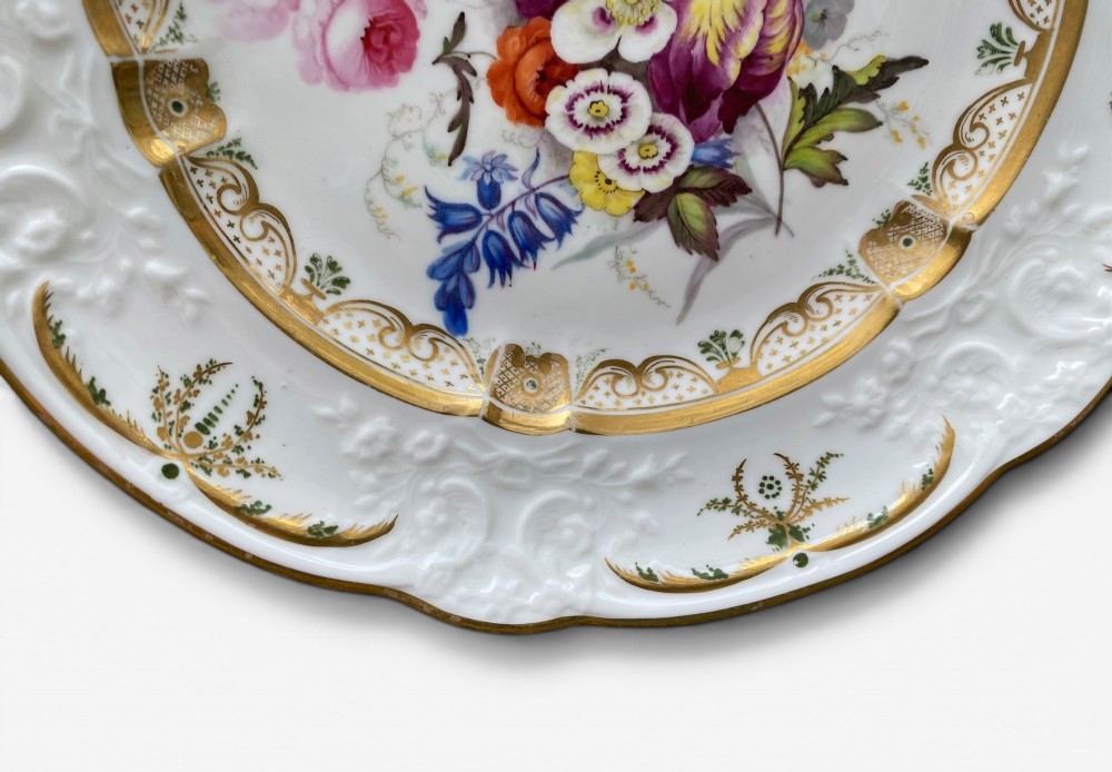 Swansea porcelain dessert plate, c. 1820. View V