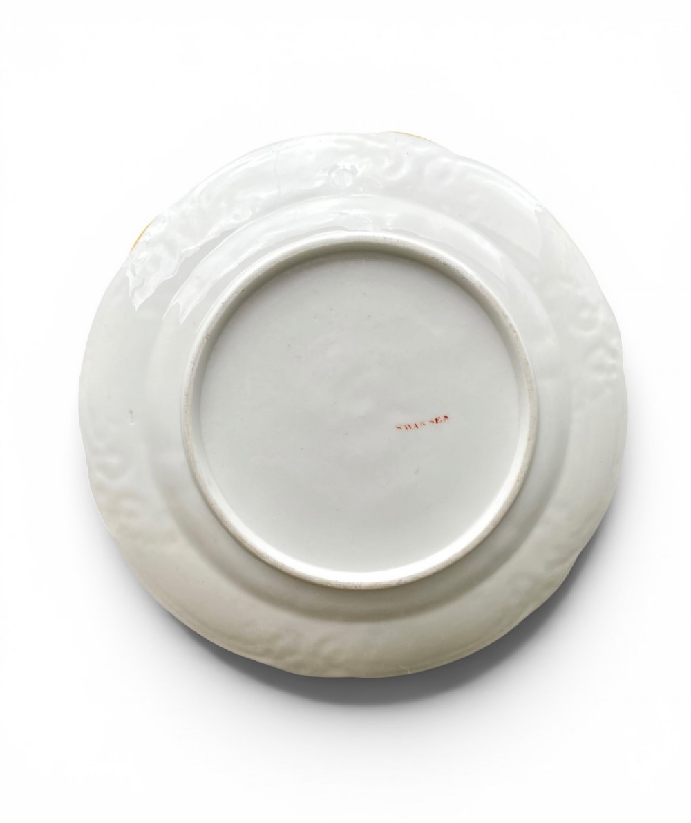 Swansea porcelain dessert plate, c. 1820. View VI