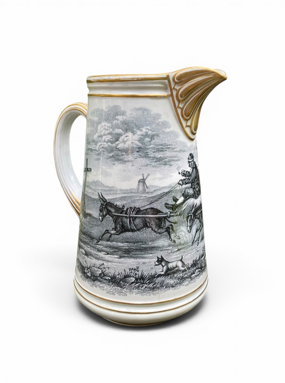 Copeland pottery Going to the Derby jug, c. 1870. View III