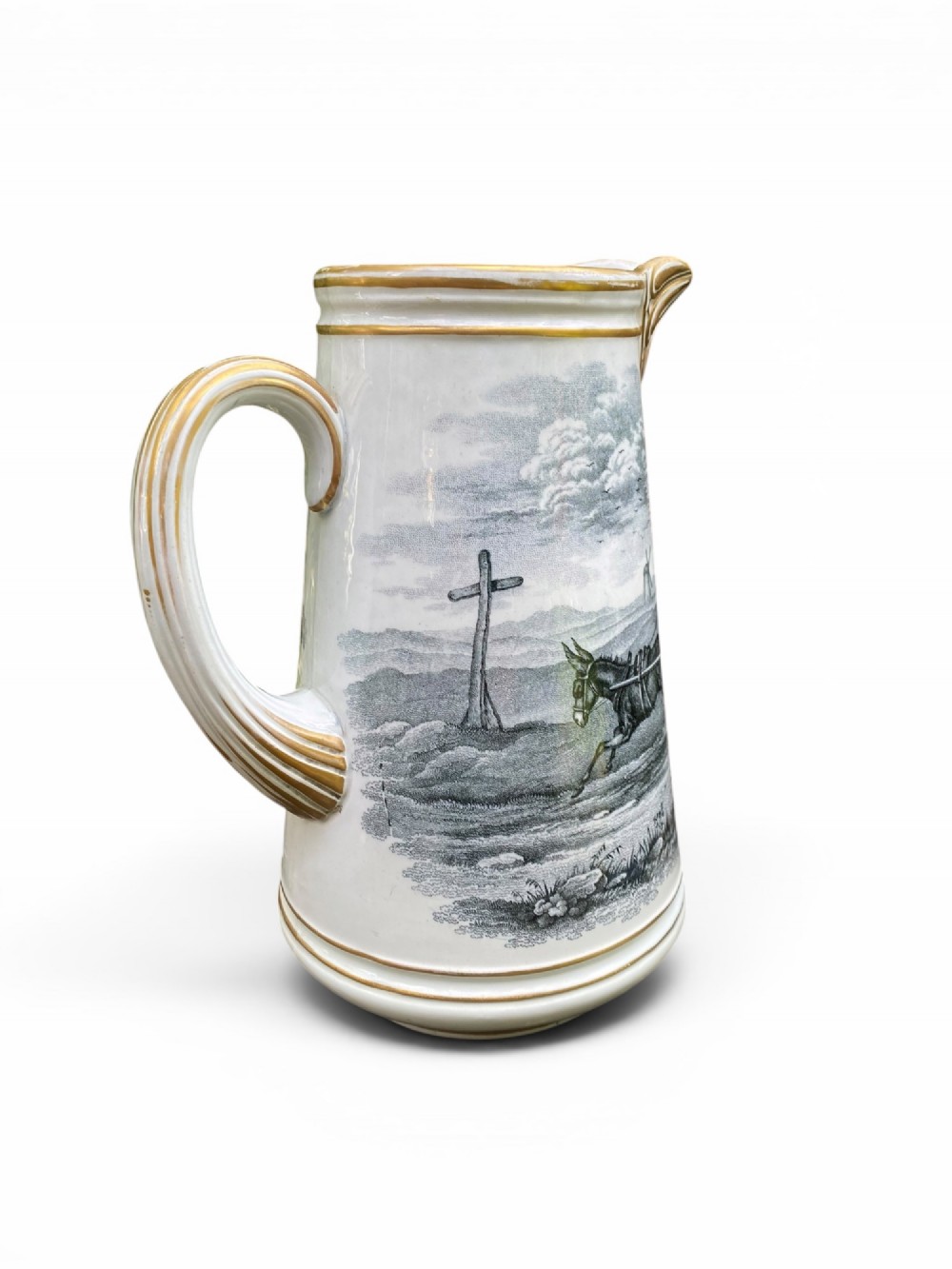 Copeland pottery Going to the Derby jug, c. 1870. View IV
